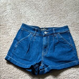 Express Blue Jean Shorts with Cuffed Hems